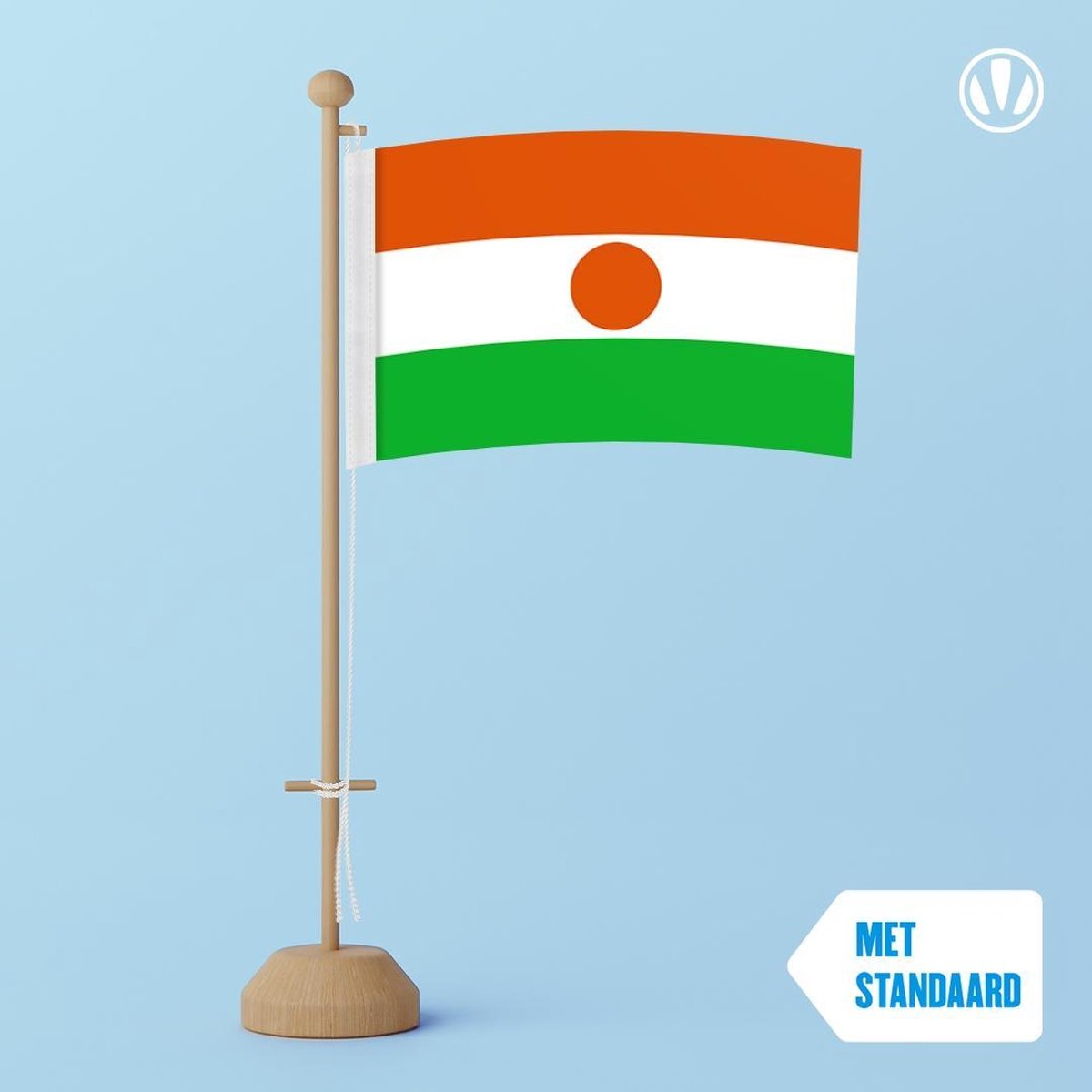 Tafelvlag Niger 10x15cm | met standaard